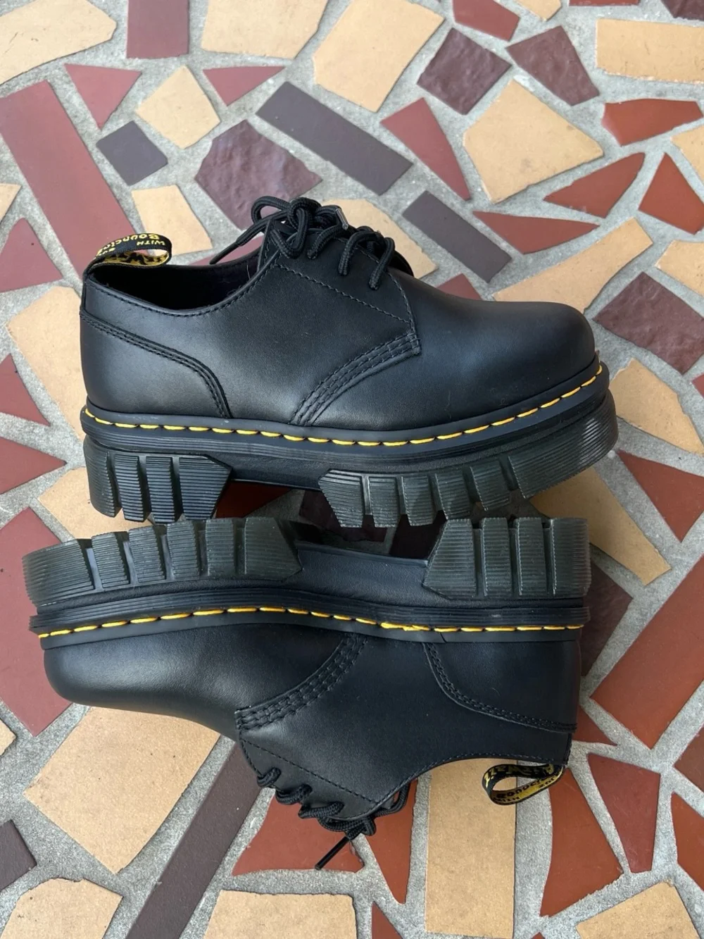 Dr. Martens Black Audrick 3 Eye Platform Shoes